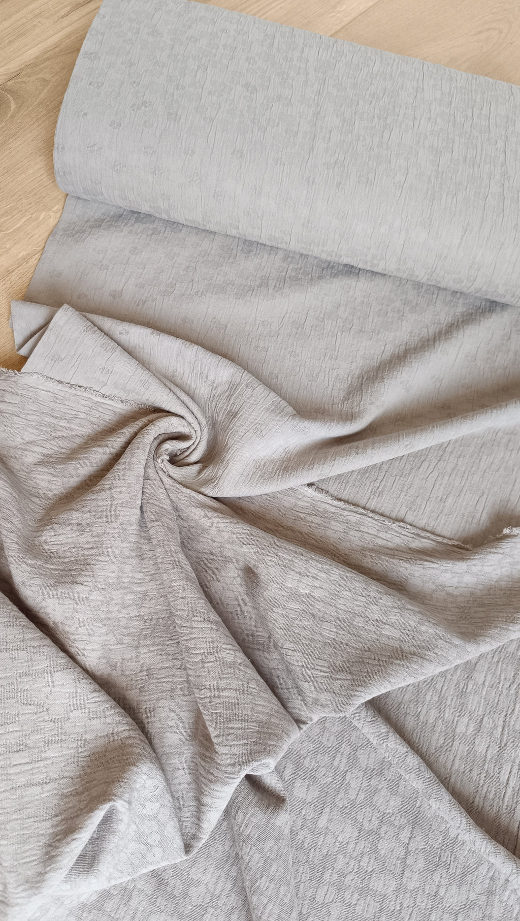 Double gauze melange jacquard kiezel