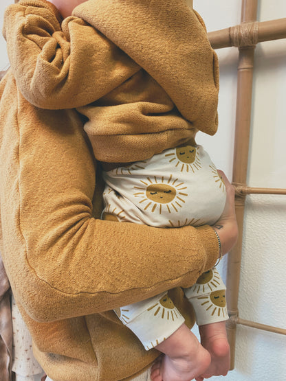 Organic woolen mold sweat mosterd