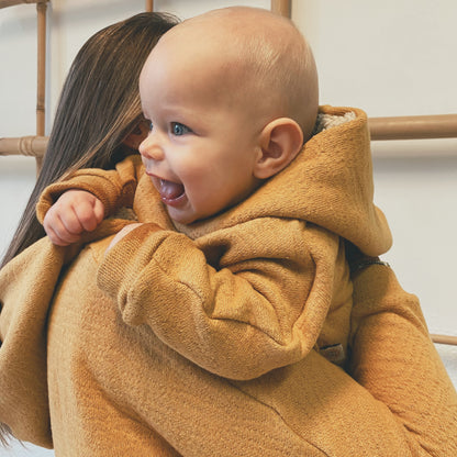 Organic woolen mold sweat mosterd