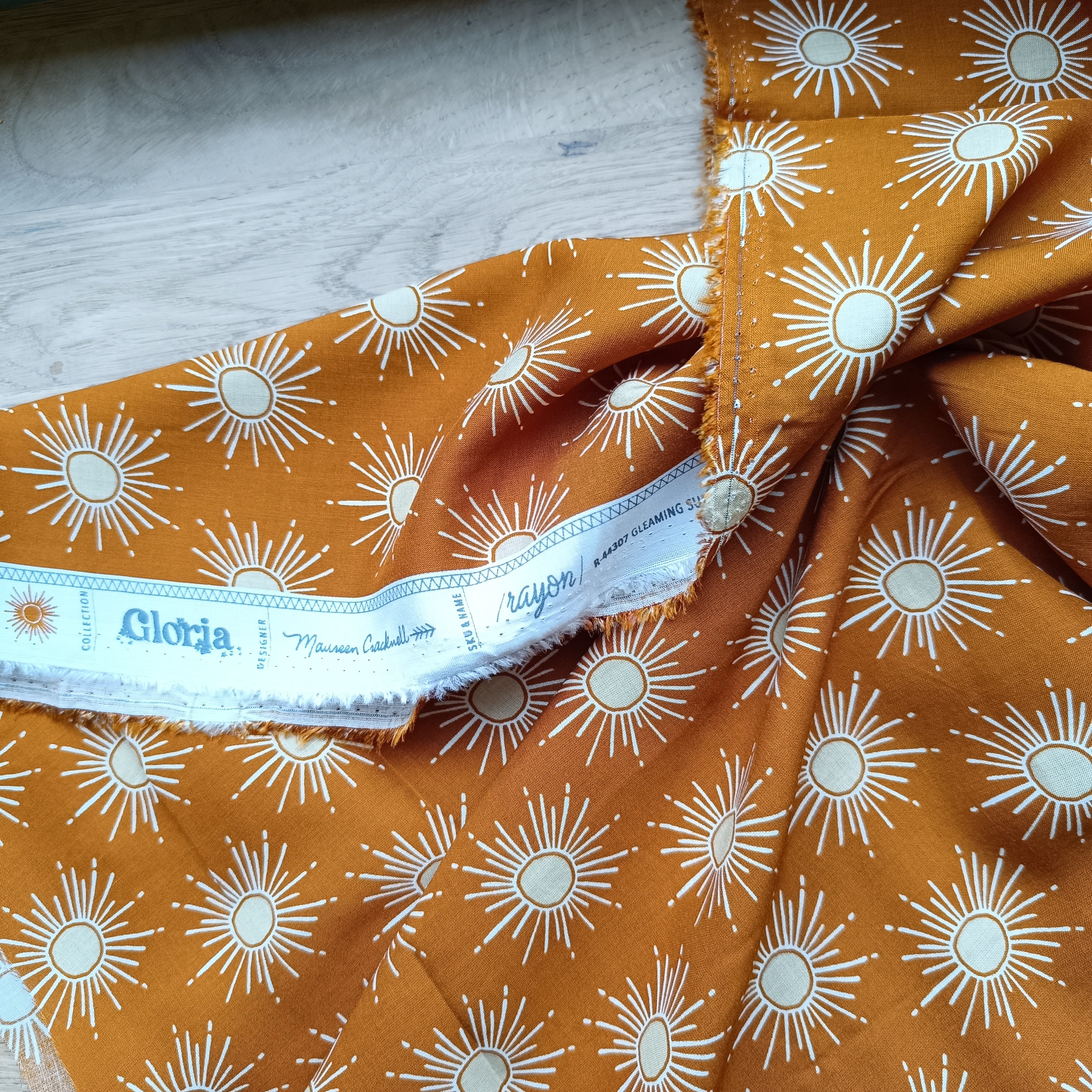 Rayon gleaming sun copper