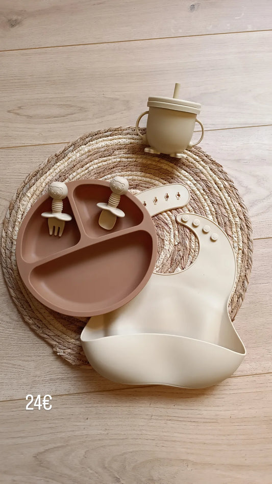 Eetsetje choco/zand