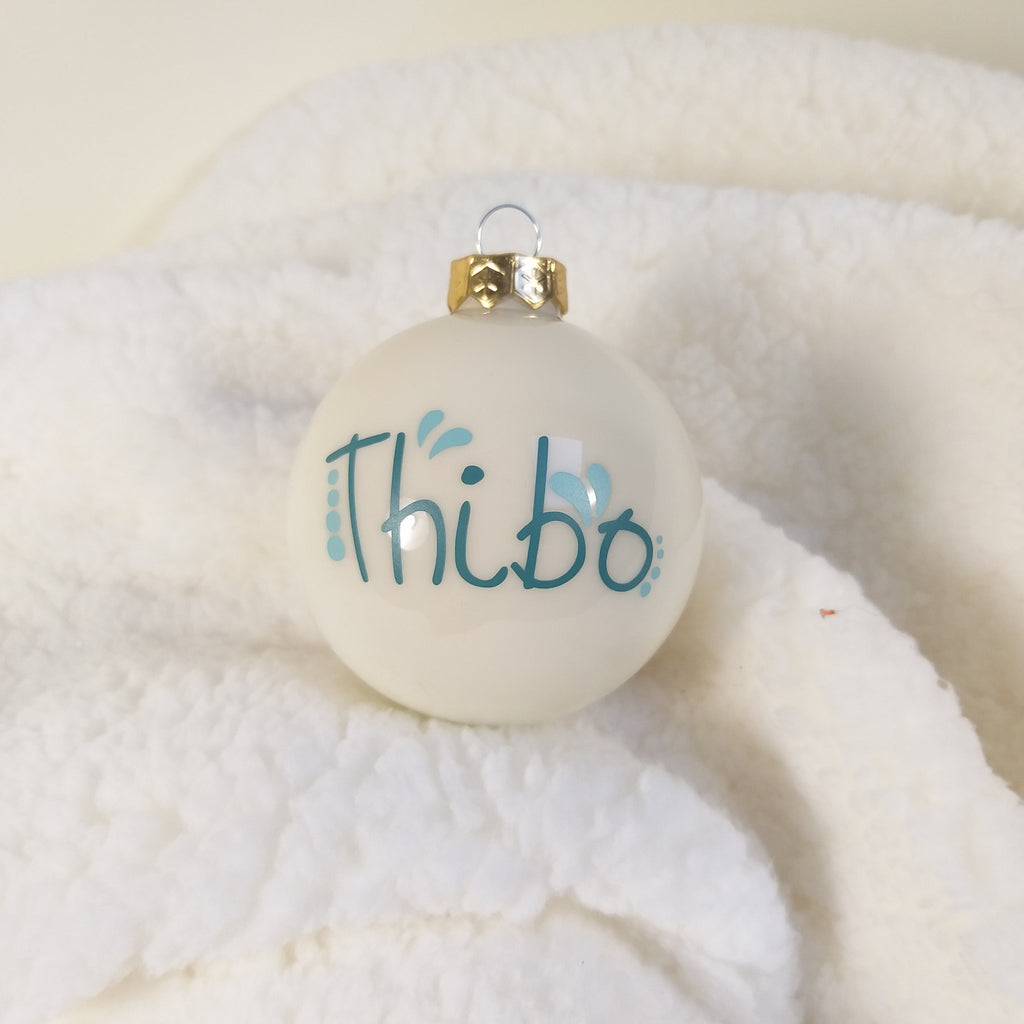 Kerstbal crème