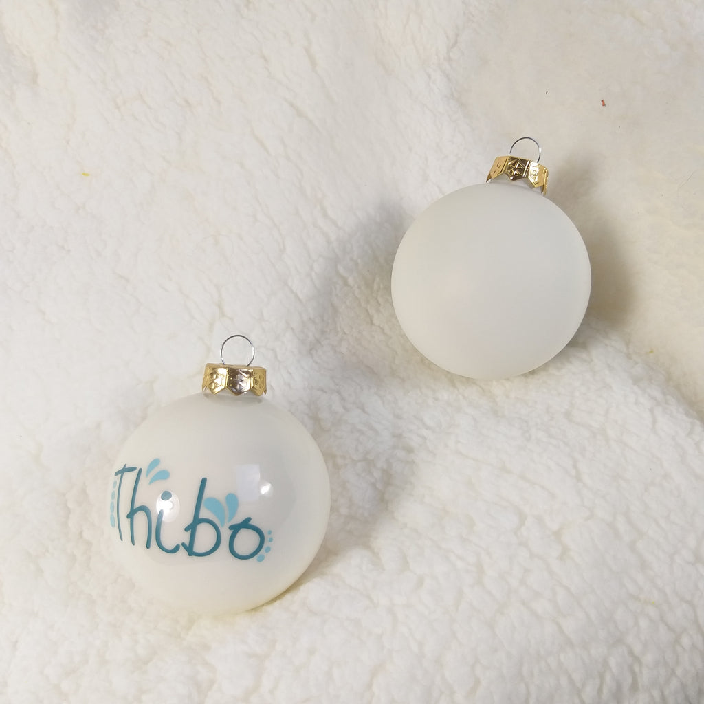 Kerstbal crème