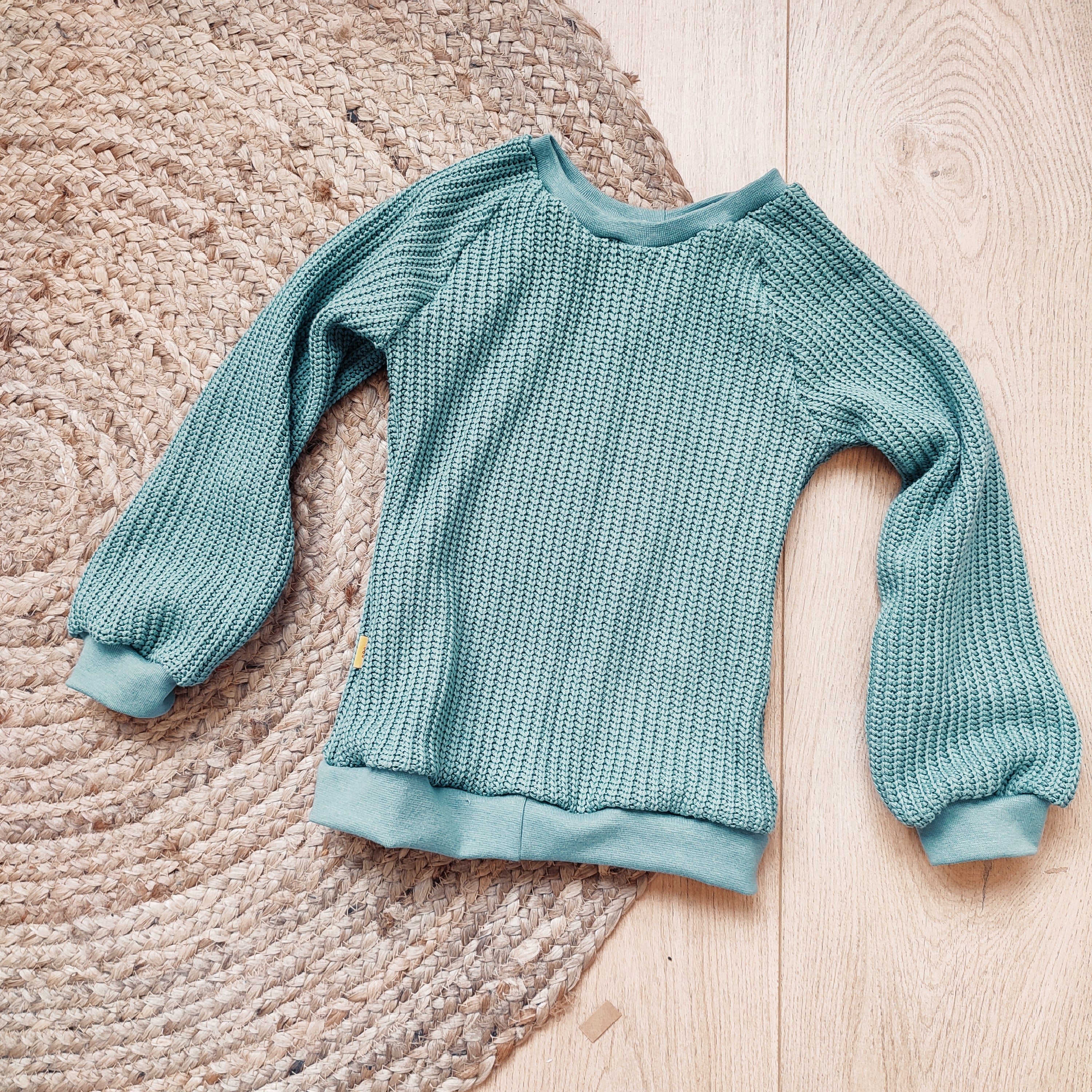 Sweater big knit blauw
