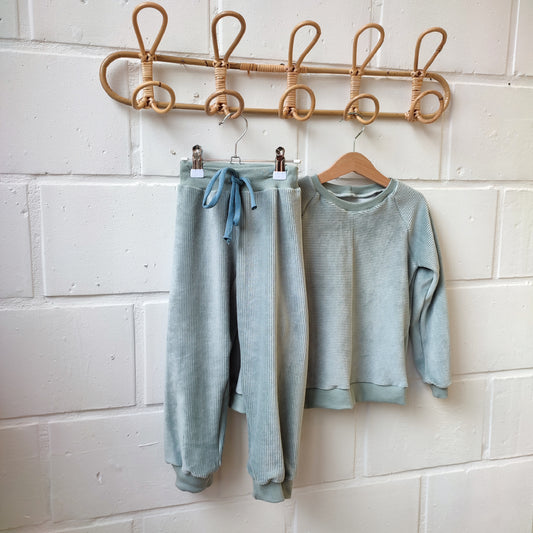 Set velours munt