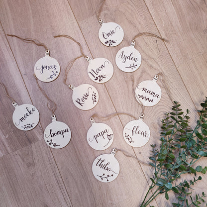 Houten kerstballen