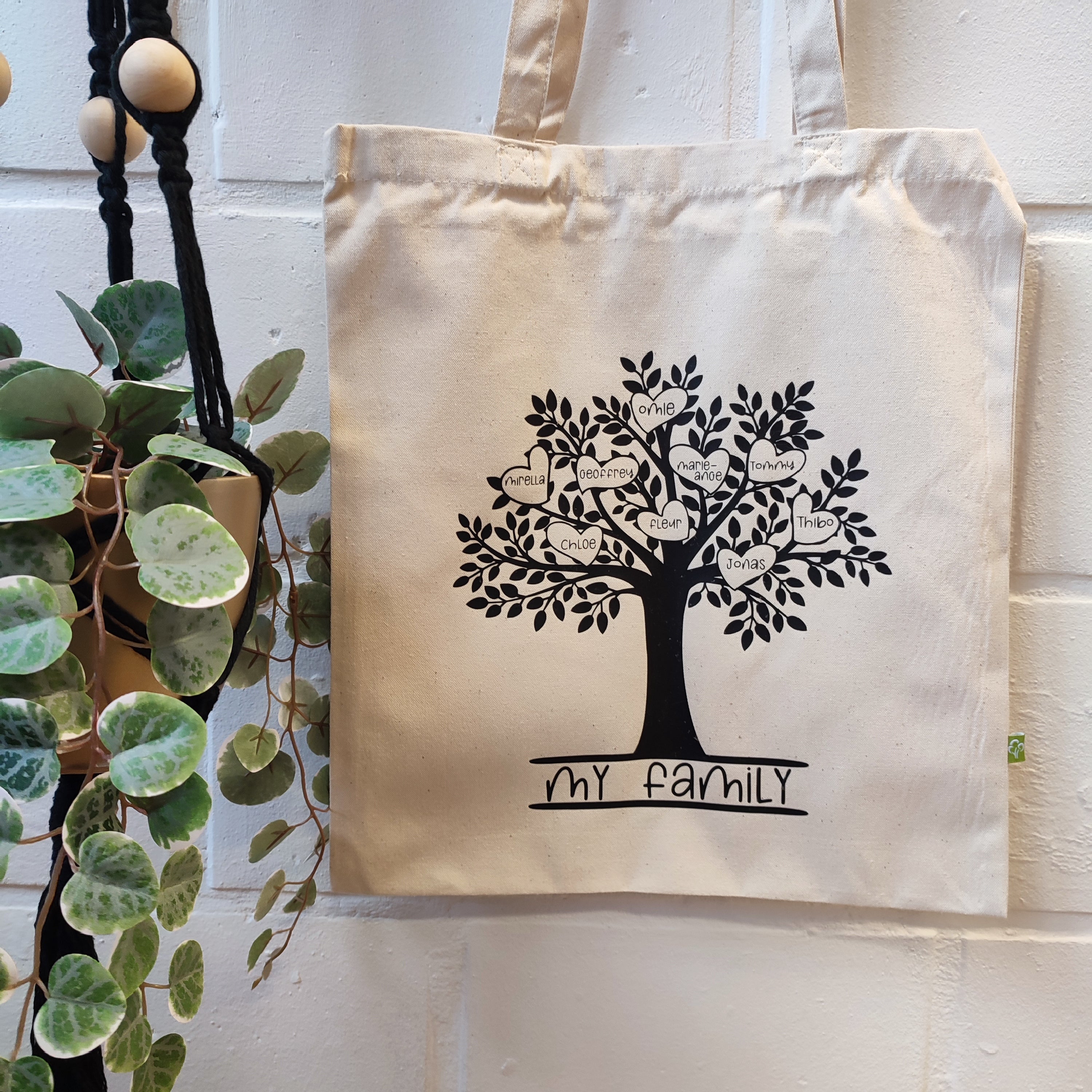 Tote bag met family tree