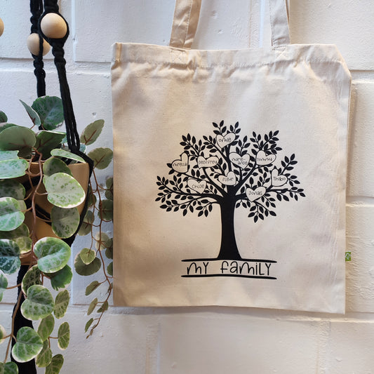 Tote bag met family tree