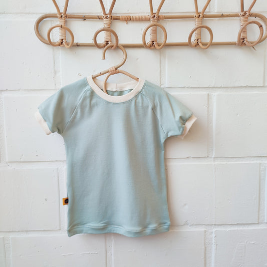 Retro T-shirt licht blauw