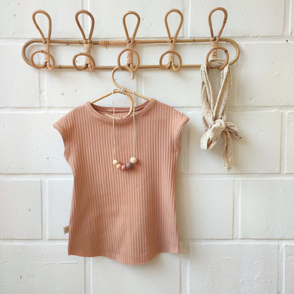 Shirt rib zalm