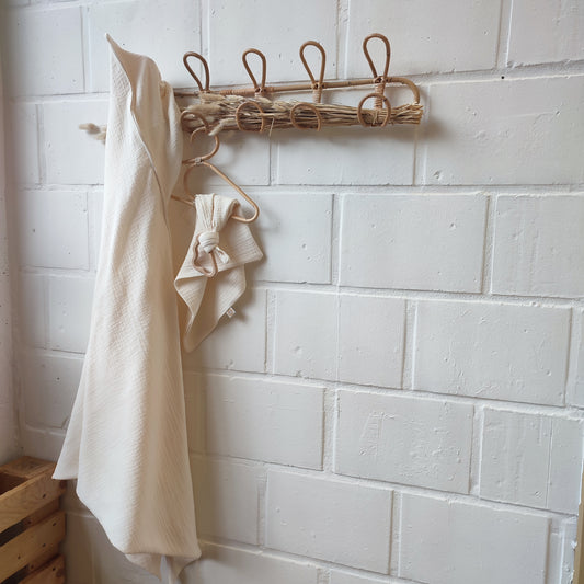 Gauze badcape naturel