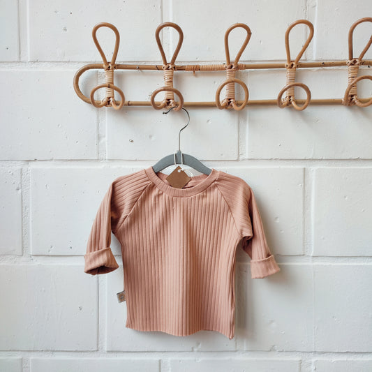 longsleeve rib peach