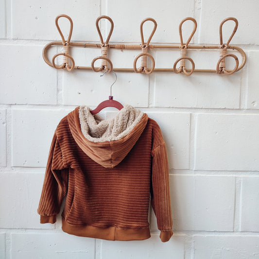 Hoody velours cognac