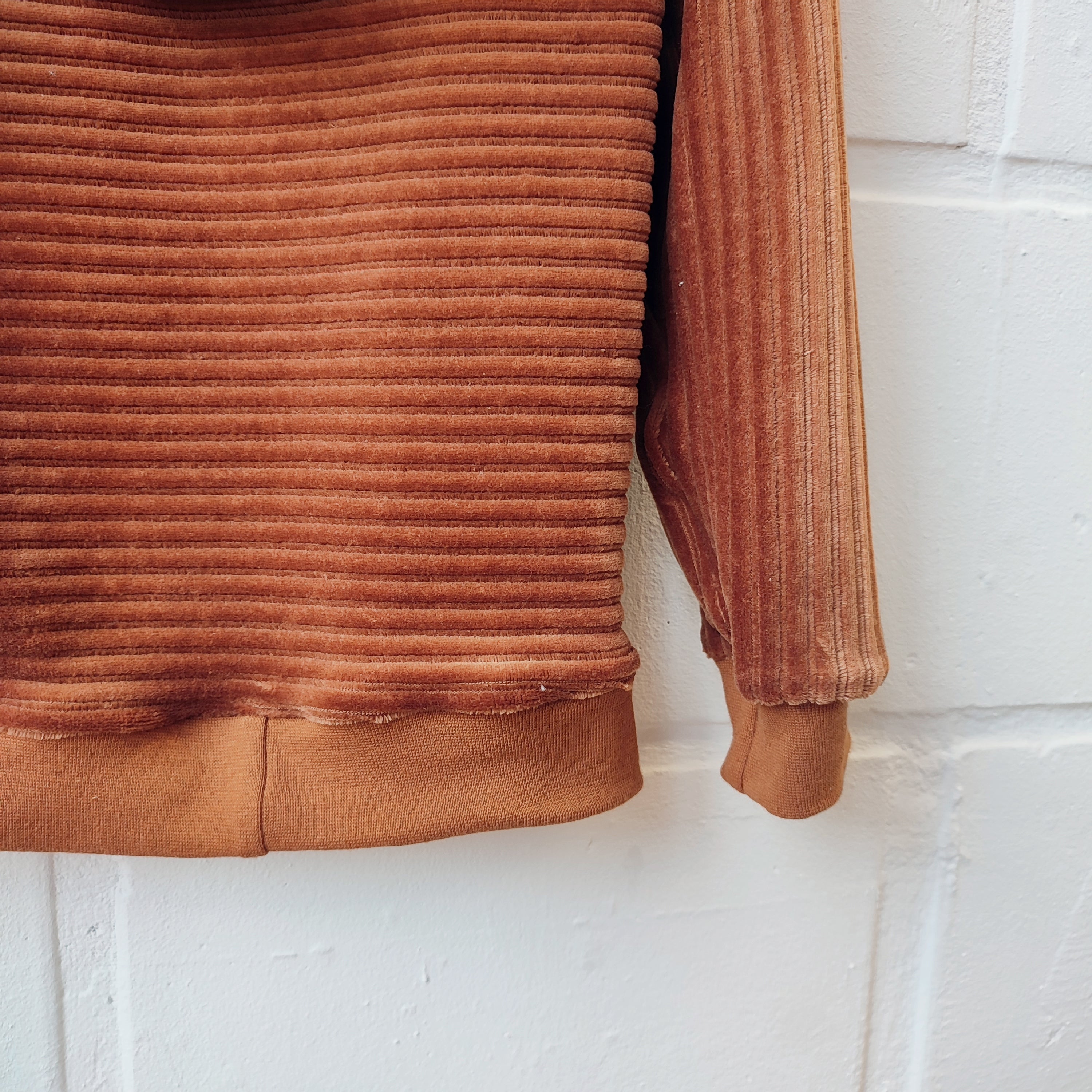 Hoody velours cognac