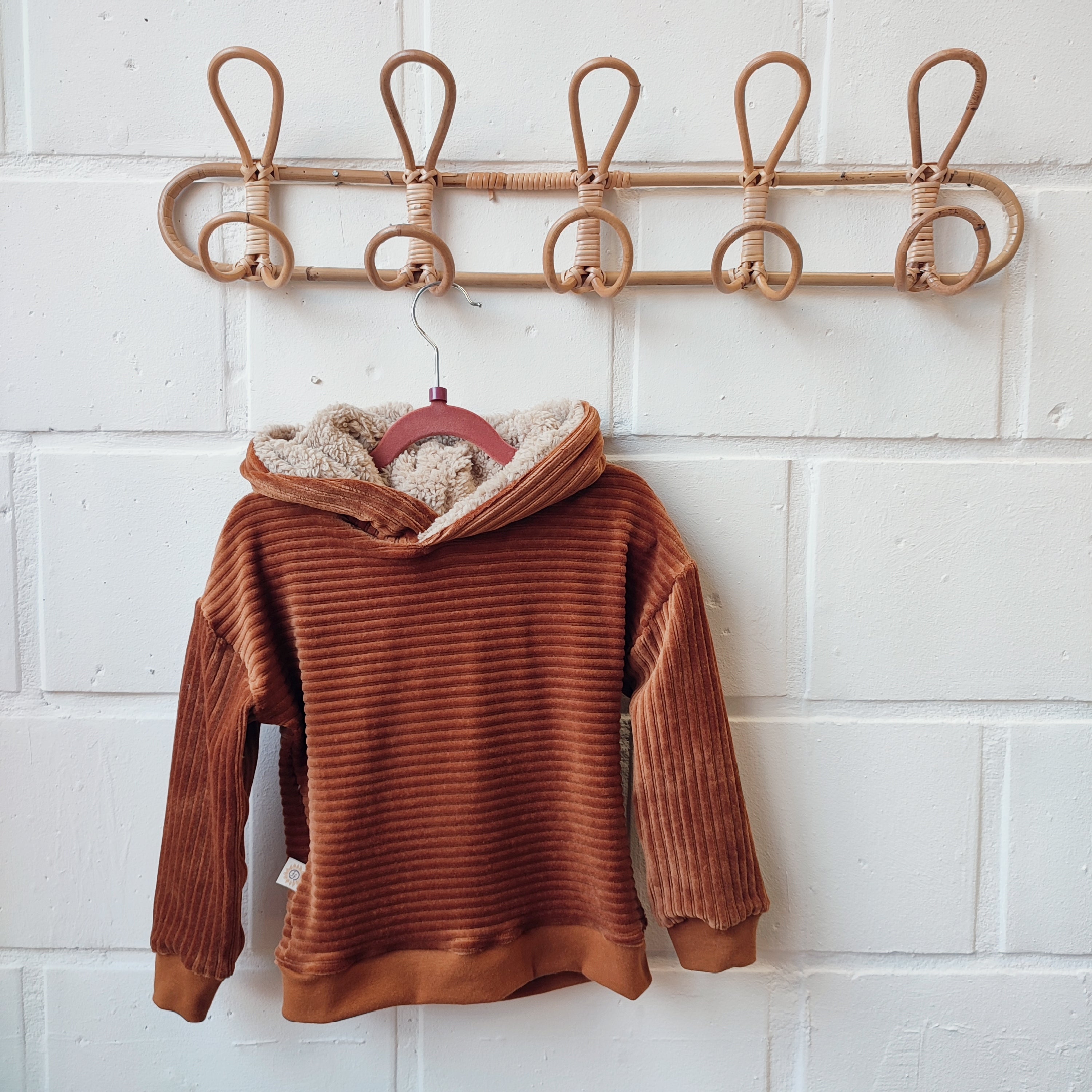 Hoody velours cognac