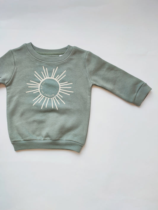Sweater "you are my sunshine" sage