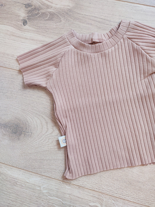 T-shirt rib peach