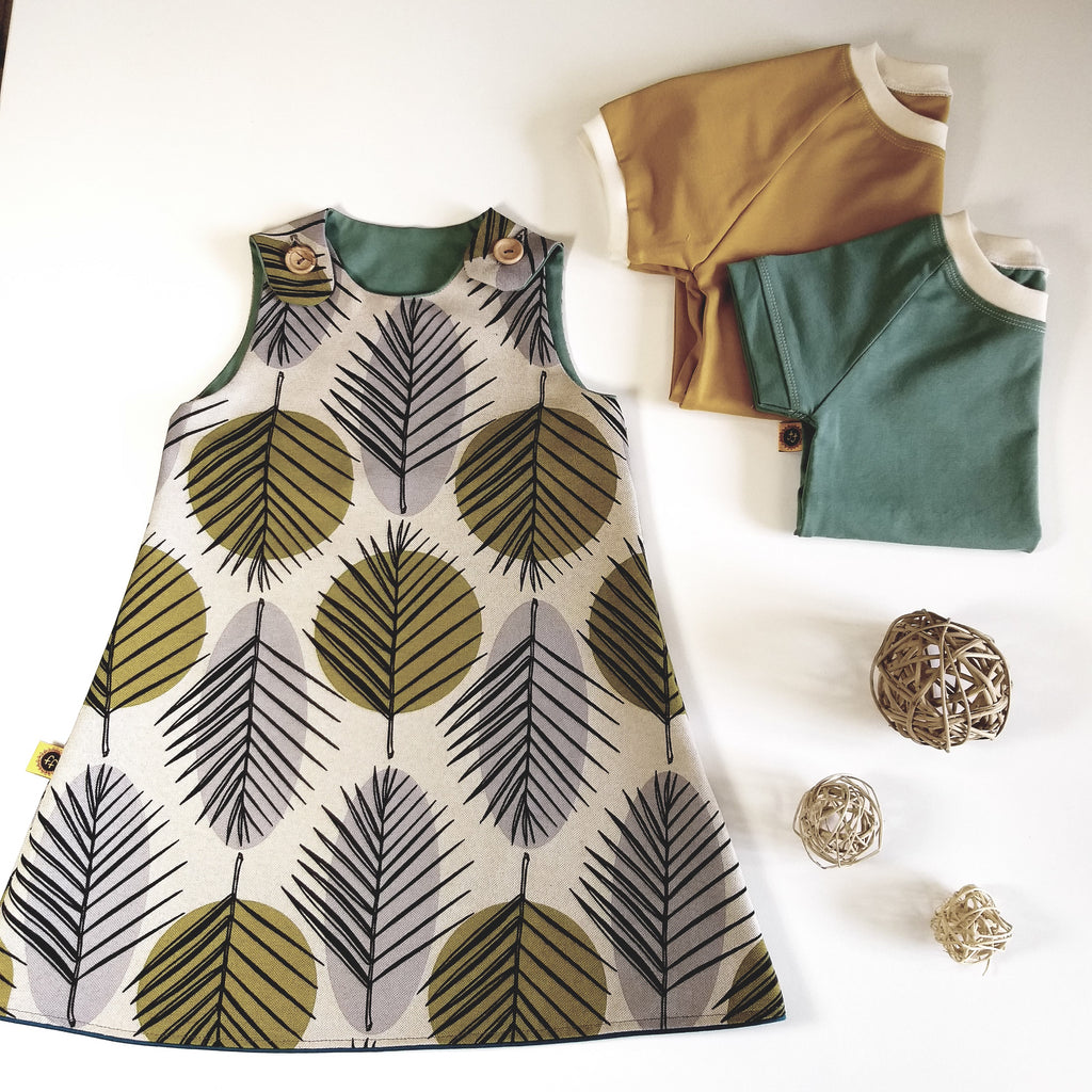 Top met knoopjes boompjes grijs