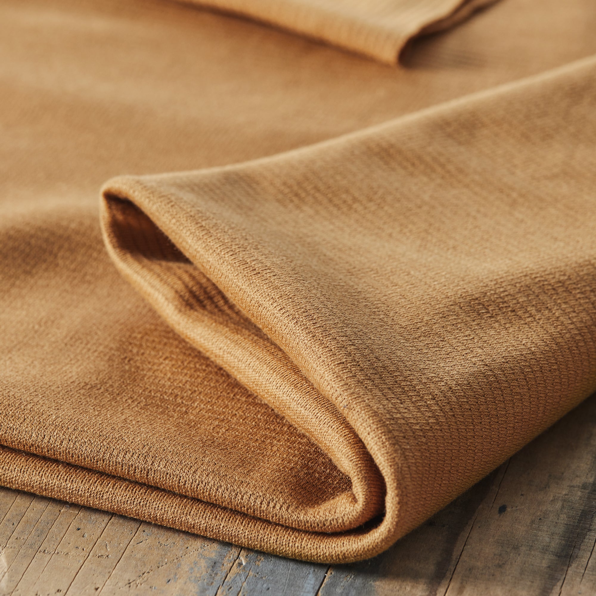 organic woolen ottoman mustard